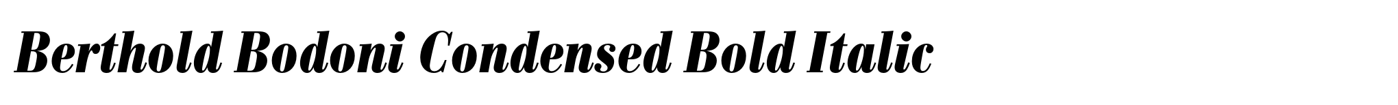 Berthold Bodoni Condensed Bold Italic image